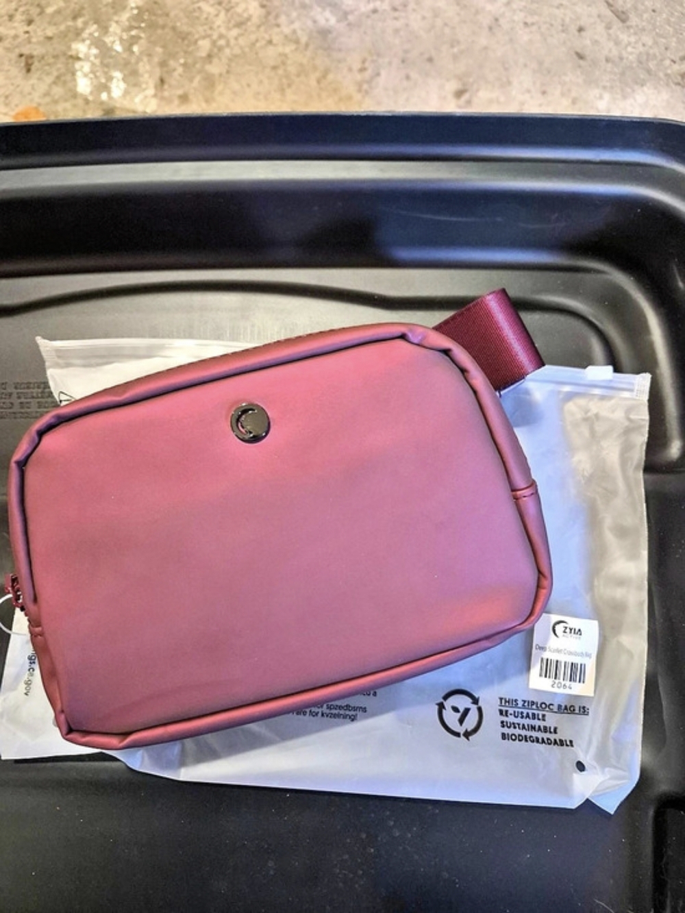 Zyia Crossbody Bag in Deep Scarlett Red NWT